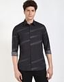 Calvin Klein Jeans Printed Slim-Fit Satin Woven Shirt