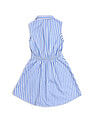 U.S. Polo Assn. Kids Girls Vertical Striped Fit And Flare Dress