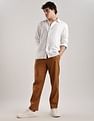 Calvin Klein Jeans Tapered-Fit Solid Mid Rise Trouser