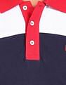 AD by Arvind Cotton Colour Block Polo Shirt