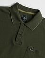 Arrow Sports Tipped Collar Regular Fit Polo Shirt