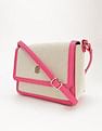 Tommy Hilfiger Solid Pink Polyester Sling Bags