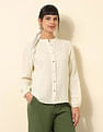U.S. Polo Assn. Women Lace Detailed Solid Shirt