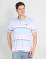 Arrow Sports Mercerised Cotton Horizontal Stripe Polo Shirt