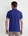 Arrow Sport Striped Collar Solid Polo Shirt