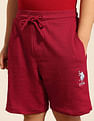 U.S. Polo Assn. Kids Boys Pure Cotton Mid Rise Shorts