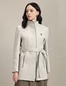 U.S. Polo Assn. Women Stand Collar Heathered Jacket