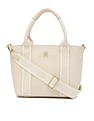 Tommy Hilfiger Solid Beige Pu Handbags