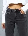 Flying Machine Women Mid Rise Rinsed Bootcut Fit Jeans