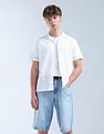 Flying Machine Regular Fit Seersucker Original Shirt