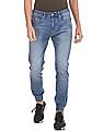 Calvin Klein Men Blue Stone Wash Four-Way Stretch Jogger Jeans
