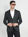 Arrow Tartan Check Knit Blazer
