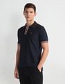 Arrow Sports Tipped Collar Solid Polo Shirt