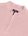 Flying Machine Mock Neck Solid T-Shirt