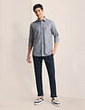 U.S. Polo Assn. Printed Slim Straight Fit Satin Trousers