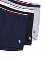 USPA Innerwear Mid Rise Solid 1667 Trunks - Pack Of 3