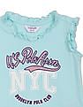 U.S. Polo Assn. Kids Girls Round Neck Sleeveless Brand Print T-Shirt