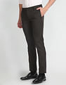 Arrow Tailored Regular Fit Solid Formal Trousers