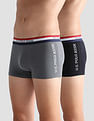 U.S. Polo Assn. Solid Antibacterial ET002 Trunks - Pack Of 2