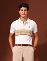 U.S. Polo Assn. Brand Embroidered Pure Cotton Varsity Polo Shirt