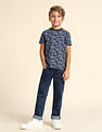 U.S. Polo Assn. Kids Boys All Over Printed Regular Fit T-Shirt