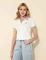 U.S. Polo Assn. Women Tipped Collar Regular Fit Polo Shirt