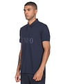 Flying Machine Cotton Pique Typographic Print Polo Shirt