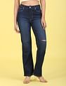 Flying Machine Women High Rise Stone Wash Straight Fit Jeans
