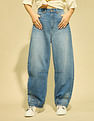 Flying Machine Women K-Street X Upside Down Baggy Balloon Tinted Jeans