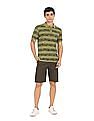 U.S. Polo Assn. Denim Co. Ribbed Collar Printed Polo Shirt