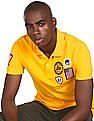 Aeropostale Men Yellow Cotton Pique Polo Shirt
