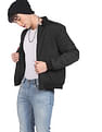 Flying Machine High Neck Solid Puffer Jacket