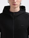 Calvin Klein Logo Tape Raglan Zip Through Sweatshirt