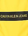 Calvin Klein Men Yellow Brand Print Backpack