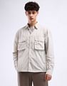 Flying Machine Oversized Utility Cotton Shirt
