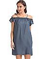 Aeropostale Cold Shoulder Chambray Dress