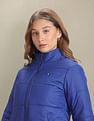 U.S. Polo Assn. Women High Neck Solid Padded Jacket