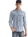 Flying Machine Striped Denim Shirt