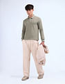 Flying Machine Relaxed Fit Ribbed Polo Shirt