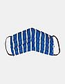 U.S. Polo Assn. Unisex Adults Assorted Triple Layer Reversible Anti Bacterial Reusable Face Masks - Pack Of 3