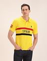U.S. Polo Assn. Spain Flag Embroidered Pique Polo Shirt