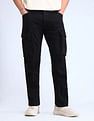 Flying Machine Cobain Loose Fit Black Jeans