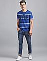 GAP Men Blue Striper Neps Logo Tee