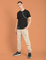Flying Machine Mid Rise Solid Cargo Utility Trousers