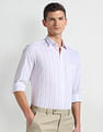 Arrow Pure Cotton Vertical Stripe Shirt