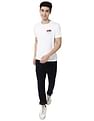 AD by Arvind Crew Neck Solid Cotton T-Shirt