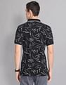 AD by Arvind Floral Print Cotton Polo Shirt