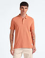 Flying Machine Solid Cotton Polo Shirt