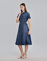 Tommy Hilfiger Cotton Spread Collar Denim Dress