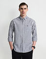 Arrow Sport Slim Fit Vertical Stripes Shirt